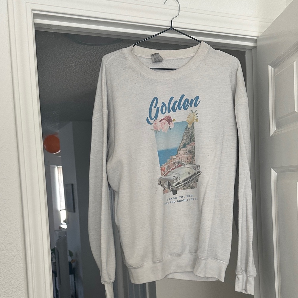 Golden Graphic Harry styles Sweater - Gray